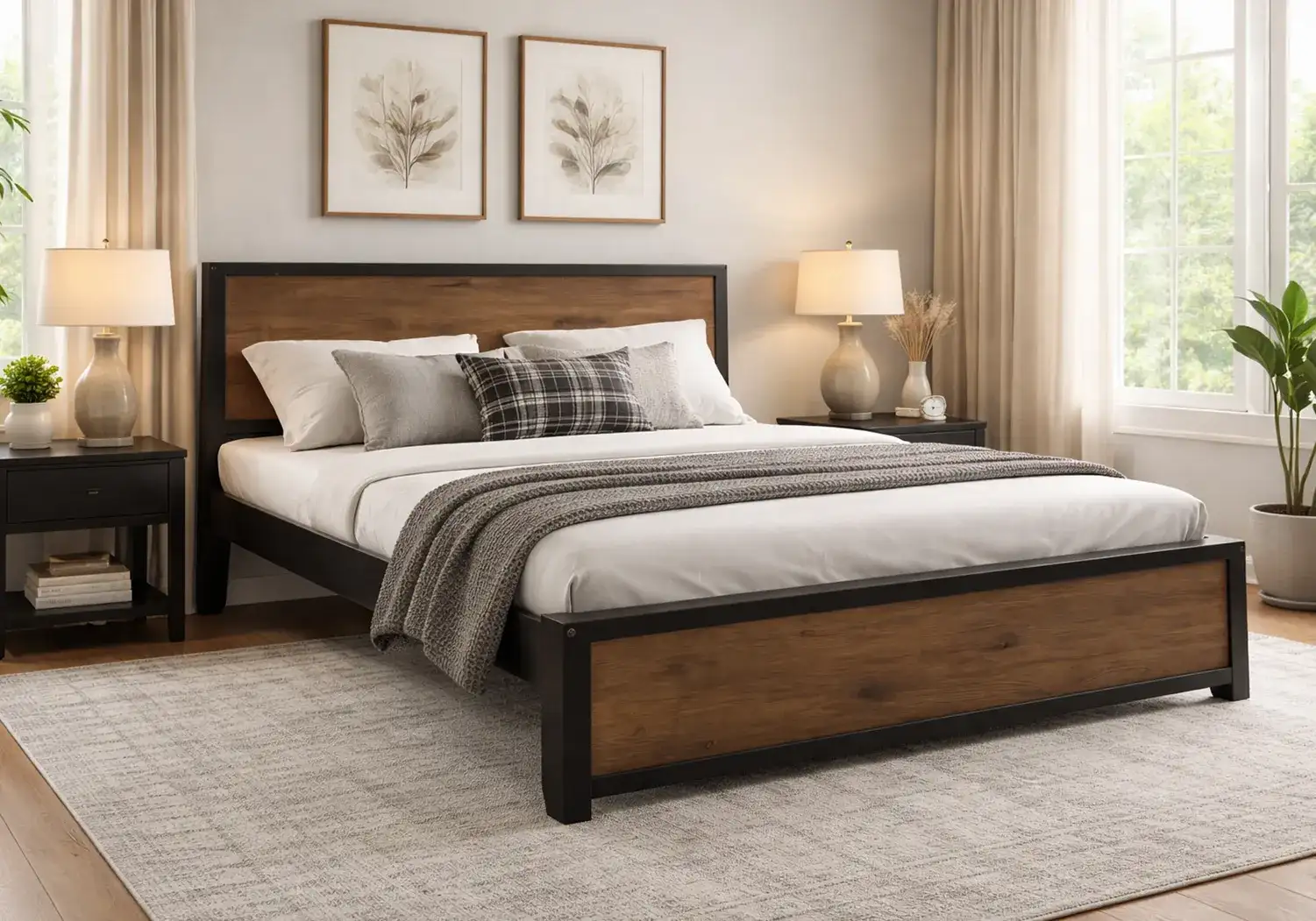 Lucus Double Bed & Mattress 6" Combo